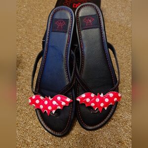 Strange Cvlt Bat Polka-dot Sandals